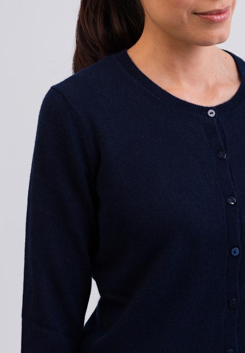 Actual product image Cash-Mere Cashmere Cardigan Round Neck (XL)