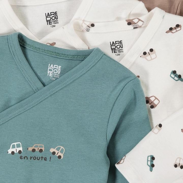 Actual product image La Redoute Collections 7-pack wrap-around bodysuits with long sleeves (86)