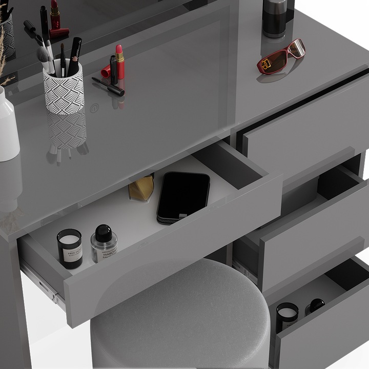 Produktbild Vicco Sherry mit Hocker und Beleuchtung (90 x 75 x 40 cm)