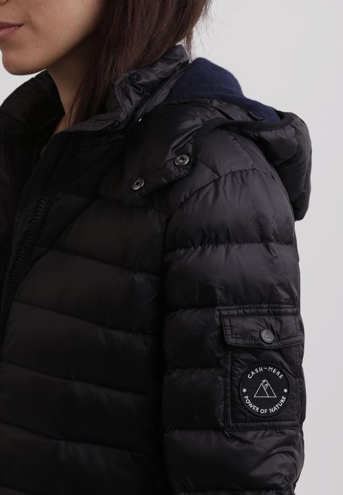 Actual product image Cash-Mere Daunenmantel mit Kapuze und Kaschmirfutter