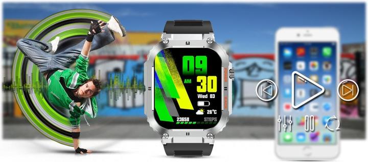 Image du produit Gravity SMARTWATCH MĘSKI GT6-5 - WYKONYWANIE POŁĄCZEŃ, MONITOR SNU (sg020e) (42 mm)