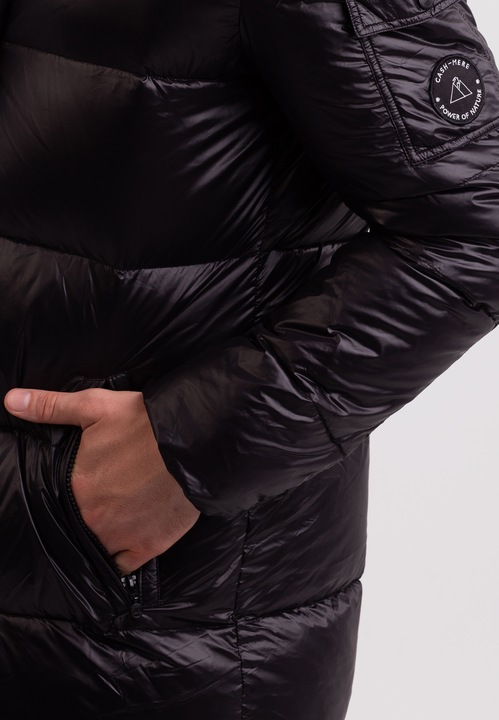 Immagine prodotto Cash-Mere Langer Daunenmantel mit Kapuze und Kaschmirfutter (L)