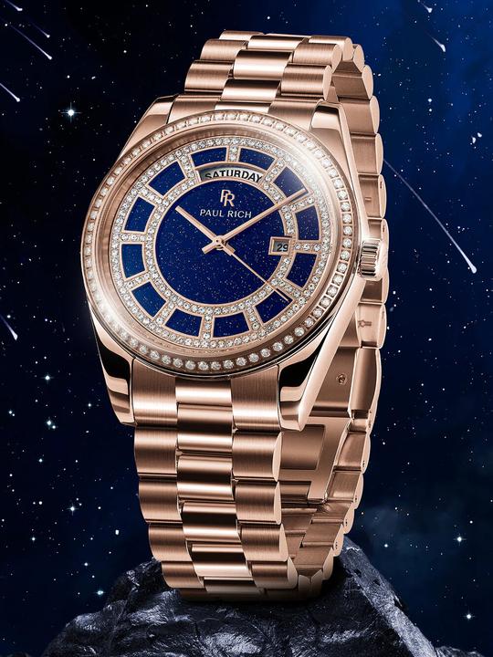 Produktbild Paul Rich PR-47459 Herrenuhr Crown Legacy Rose Gold Aventurine Blue 40mm 5ATM (Analoguhr, 40 mm)