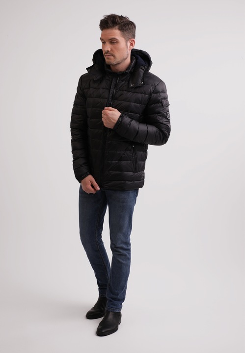 Image du produit Cash-Mere Daunenjacke mit Kapuze und Kaschmirfutter (L)
