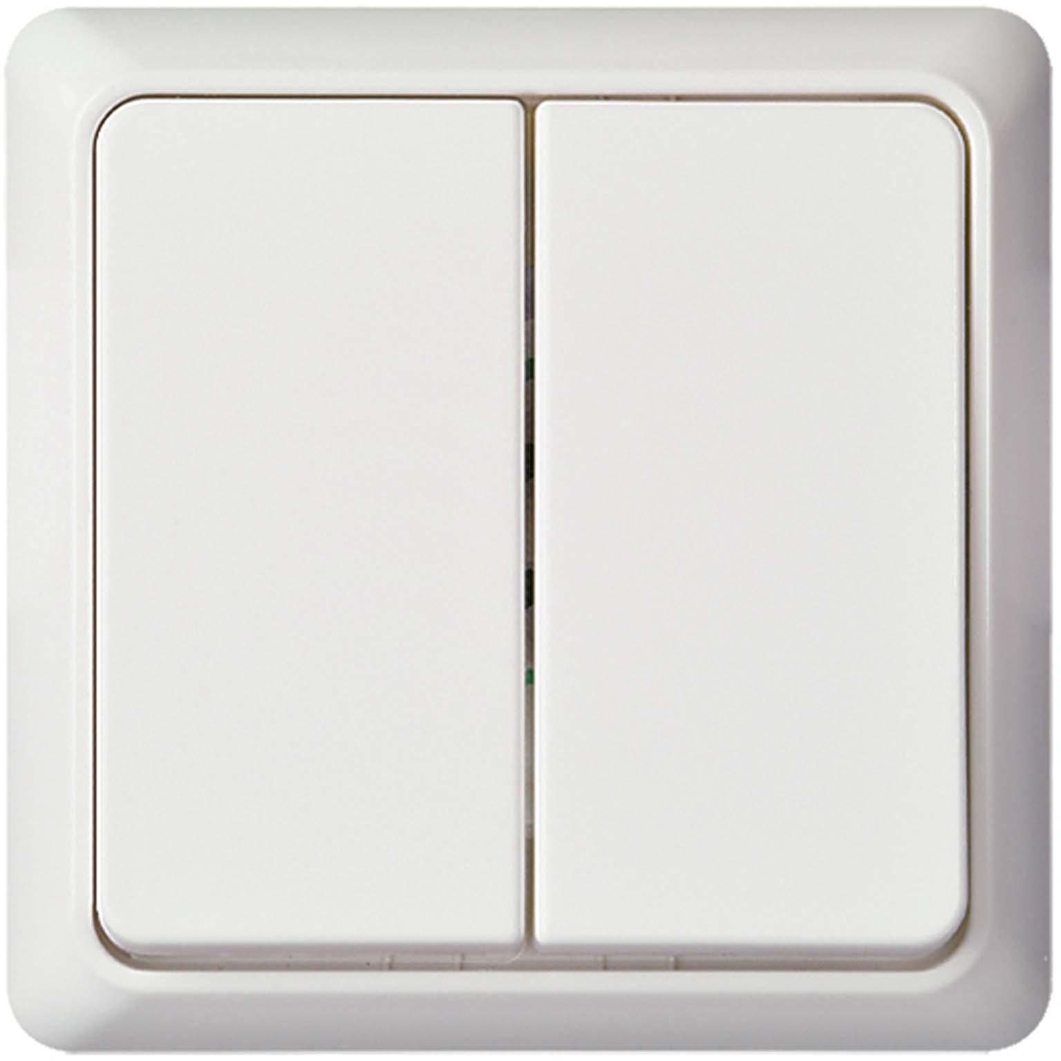 Schneider Electric Serienschalter, Taster + Schalter, Weiss