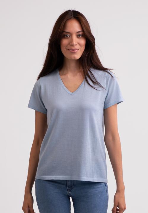 Actual product image Cash-Mere Kaschmir T-Shirt mit V-Ausschnitt (XL)