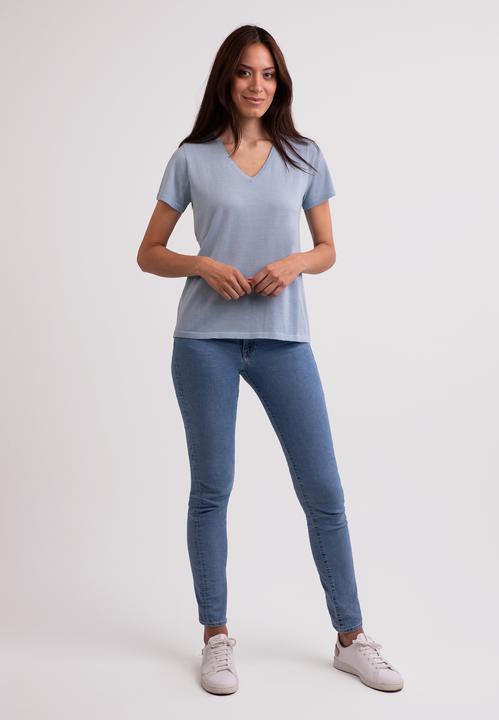 Actual product image Cash-Mere Kaschmir T-Shirt mit V-Ausschnitt (XL)