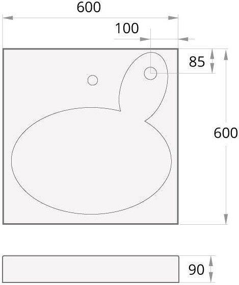 Produktbild Ideal Standard WASHBASIN CLARO+SIPHON+HANGERS 60X60CM