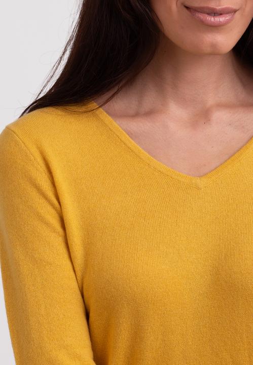 Actual product image Cash-Mere Recycelter Kaschmir V-Ausschnitt Pullover (L)