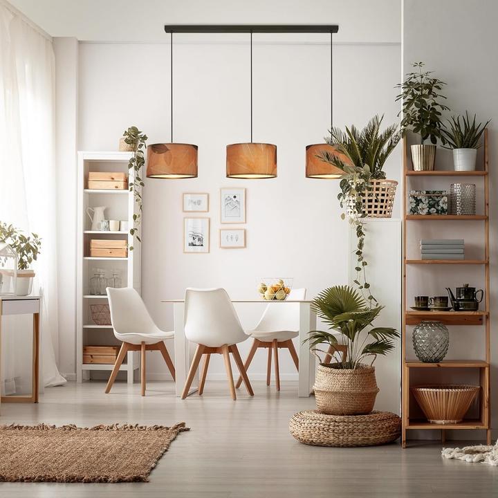 Image du produit Briloner Suspension, noir / naturel, excl.3x E27/max. 10W (E27)