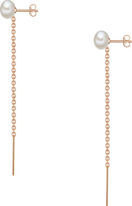 Actual product image Valero Pearls Ladies Sterling Silver Freshwater Cultured Pearls Rose Gold - 24447 (Sterling Silver)