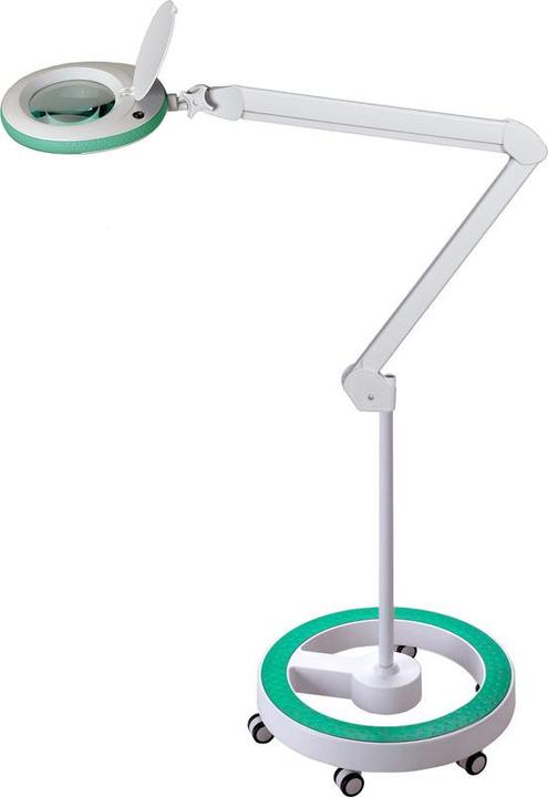Actual product image Lumeno LED magnifying lamp 721X-MKIII, incl. rolling stand 6159, 8 diopters, green (910 lm)