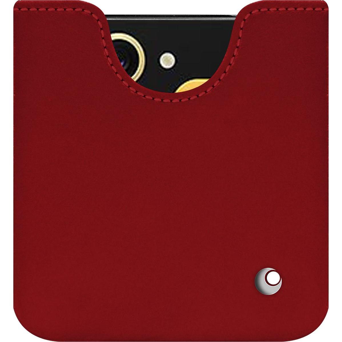 Noreve Lederschutzhülle (Samsung Galaxy Z Flip6), Smartphone Hülle, Rot