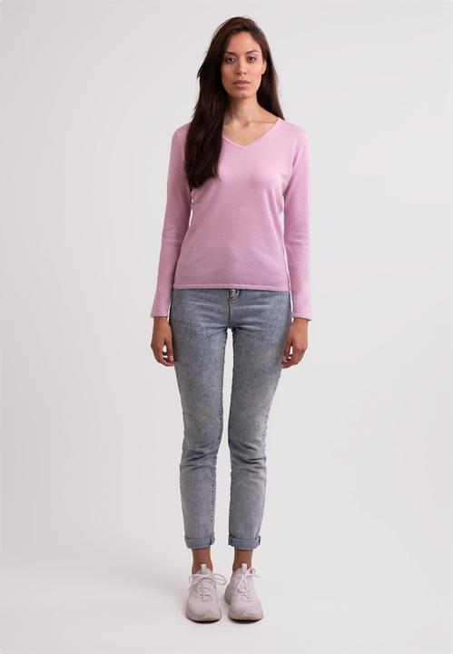 Actual product image Cash-Mere Recycelter Kaschmir V-Ausschnitt Pullover (L)