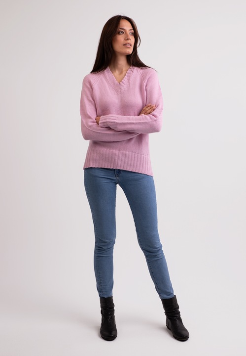 Immagine prodotto Cash-Mere Recycelter Kaschmir V-Ausschnitt Pullover (L)
