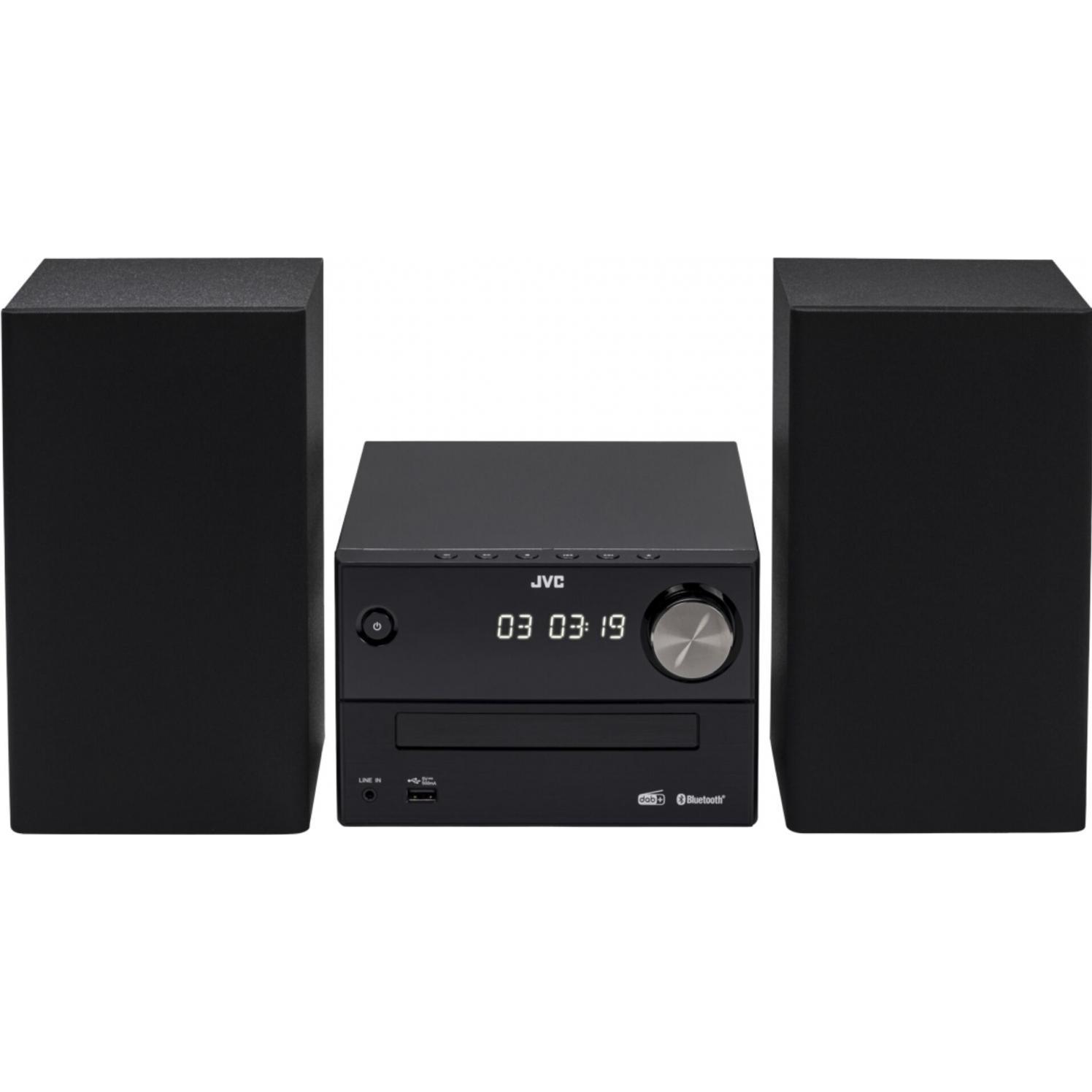 JVC UX-C25DAB (Bluetooth, CD Player, 2x 7 W), Stereoanlage, Schwarz