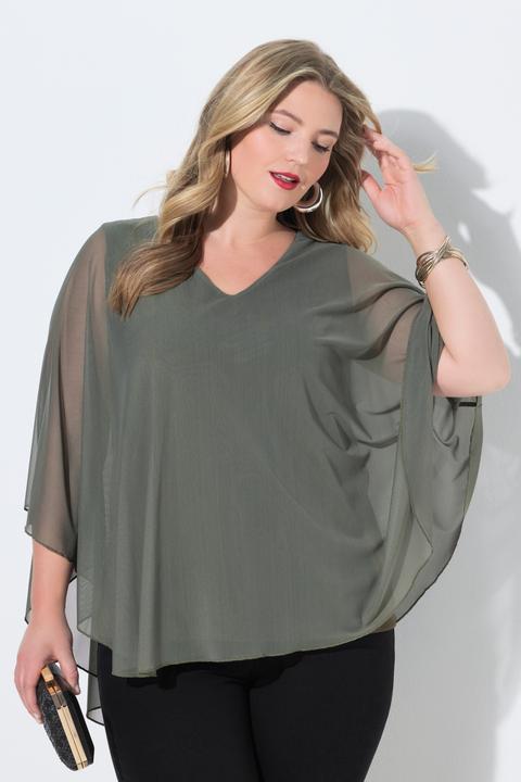 Produktbild Miamoda Meshbluse, weite Passform, Muster, Rückenschlitz (54, 56)