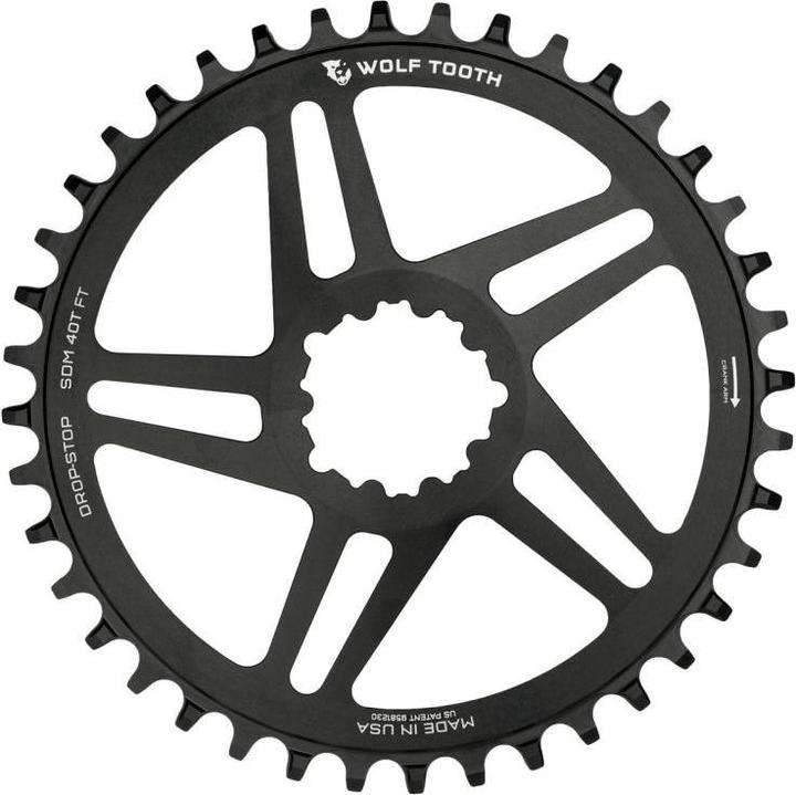 Produktbild Wolf Tooth SRAM Direct mount Kettenblatt, 49mm Kettenlinie/6mm Offset, 38 Z., black (38)