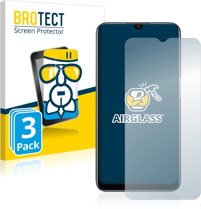 Actual product image BROTECT AirGlass Glass (3 Piece, Oppo A54s)