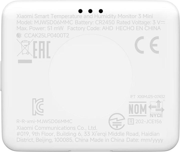 Image du produit Xiaomi Moniteur intelligent de température et d'humidité 3 Mini QBH4312GL