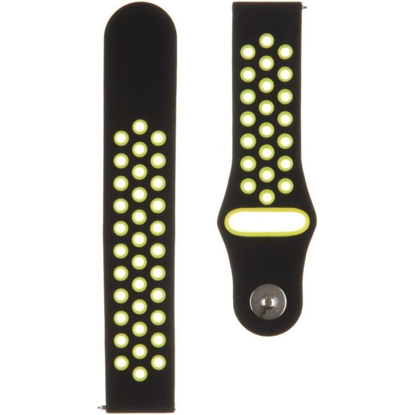 Source Cinturino in silicone doppio da 20 mm (Silicone), Cinturini per orologi, Nero