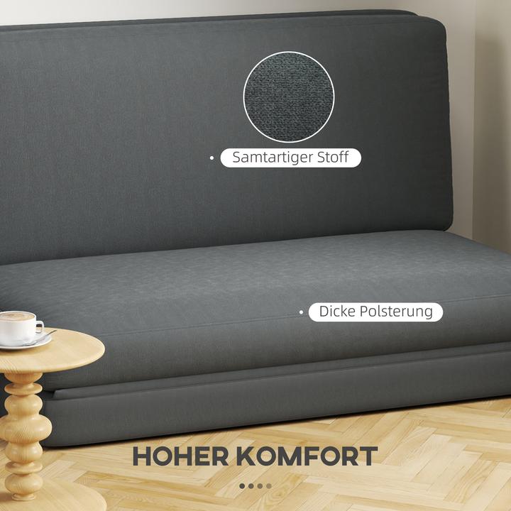 Produktbild Homcom Bodensofa Polyester, Schaumstoff Dunkelgrau