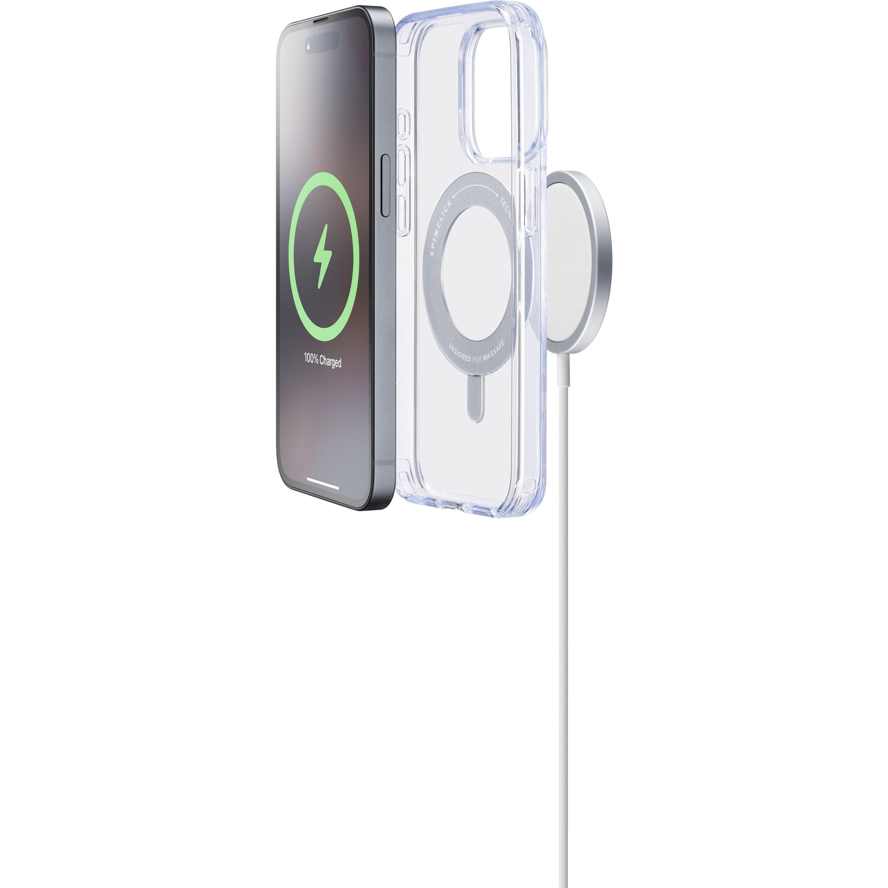 Cellularline SPIN MAG MagSafe Case (Apple iPhone 16 Pro Max), Smartphone Hülle, Transparent