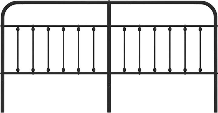 Actual product image vidaXL Kopfteil Metall Schwarz 193 cm, Farbe: Schwarz, Material (198 x 3 x 100 cm)