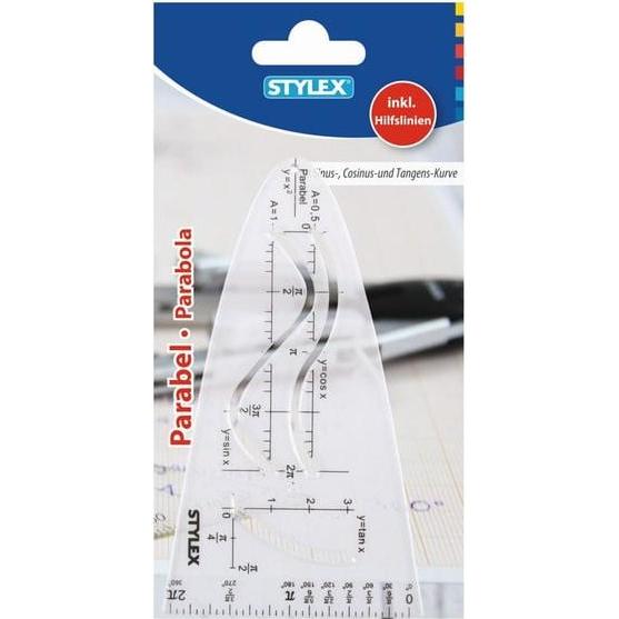 Thumbnail - Stylex, Lineal, Parabel mit 3 Funktionen in SB-Verpackung