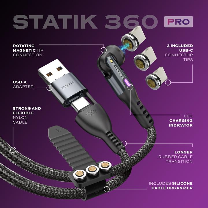 Produktbild Statik 360 PRO - USB-C Kabel (1 m, USB 2.0, 100 W)