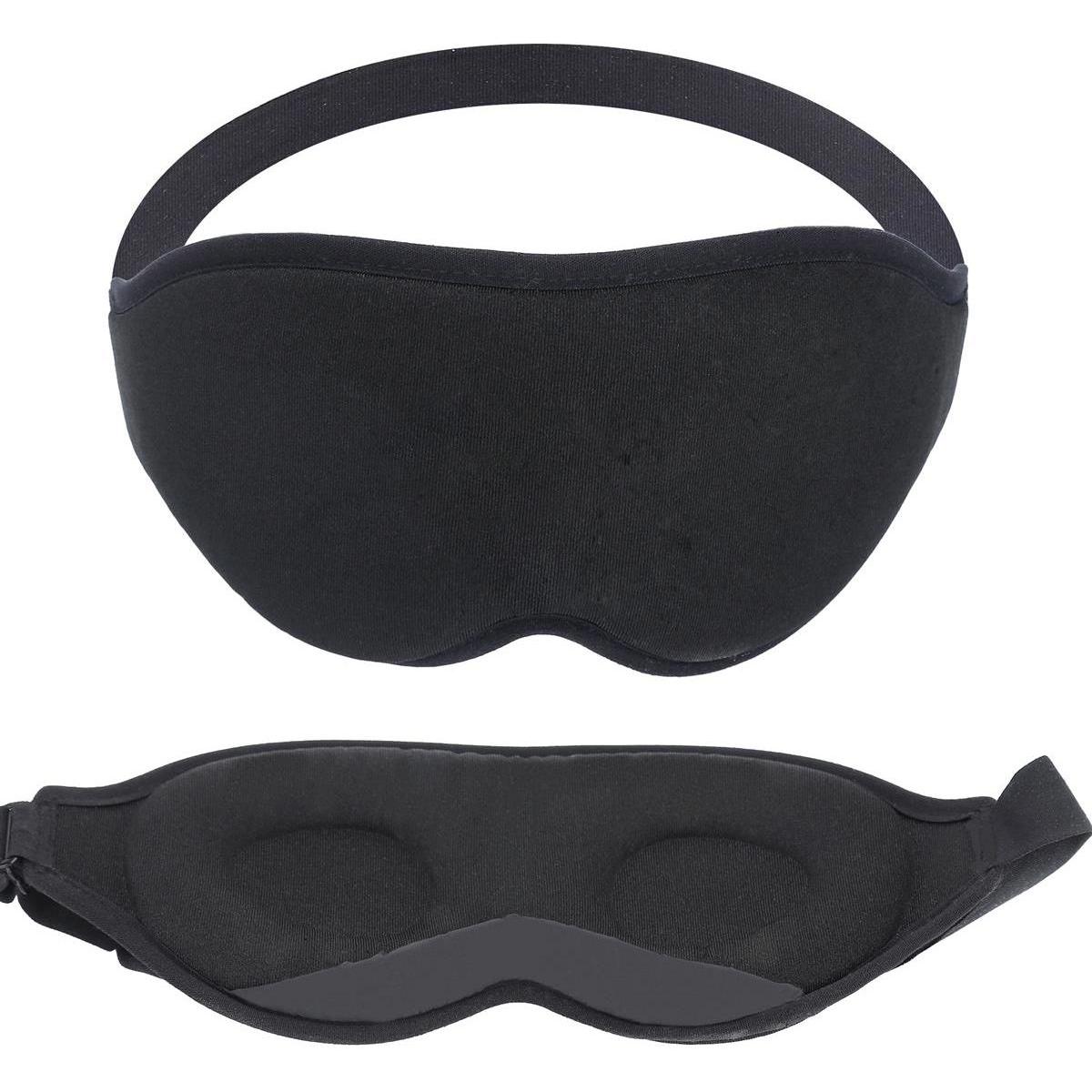 Intirilife, Reisezubehör, 3D Schlafmaske, Schwarz, (Schlafmaske)