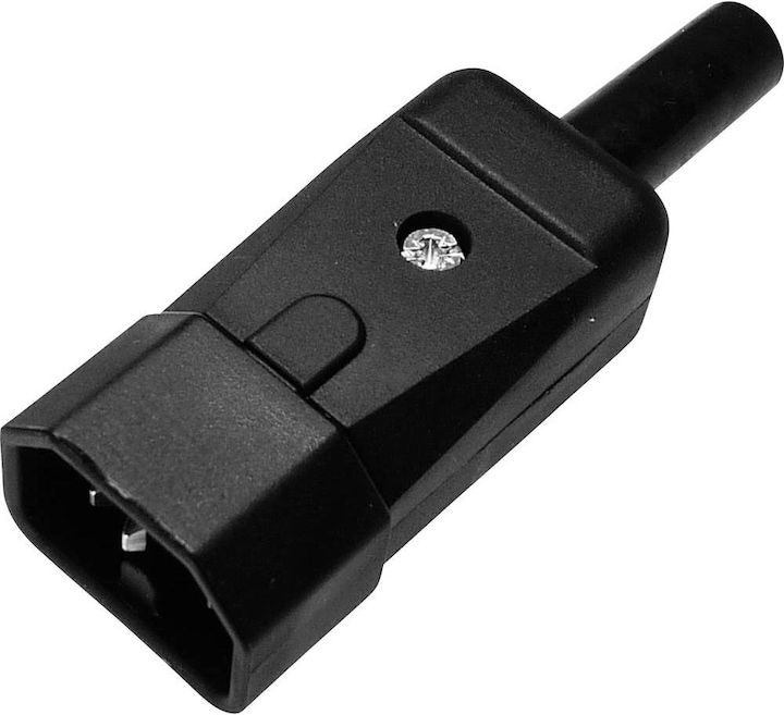 Kaiser 749/sw Kaltgeräte-Steckverbinder 749 Stecker, gerade Gesamtpolzahl: 2 + P