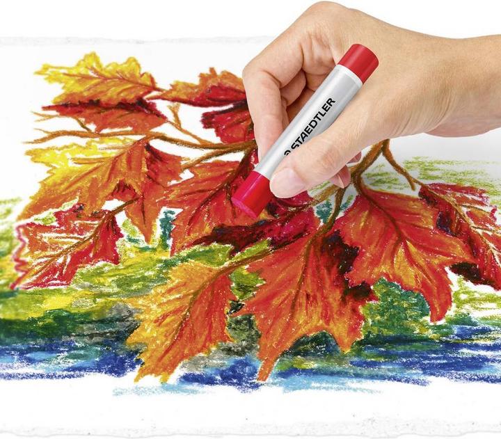 Actual product image Staedtler Oil pastels Design Journey, 36-count cardboard box waterproof, diameter: 11 mm, length: 70 mm, with (Multicoloured, 36 x)