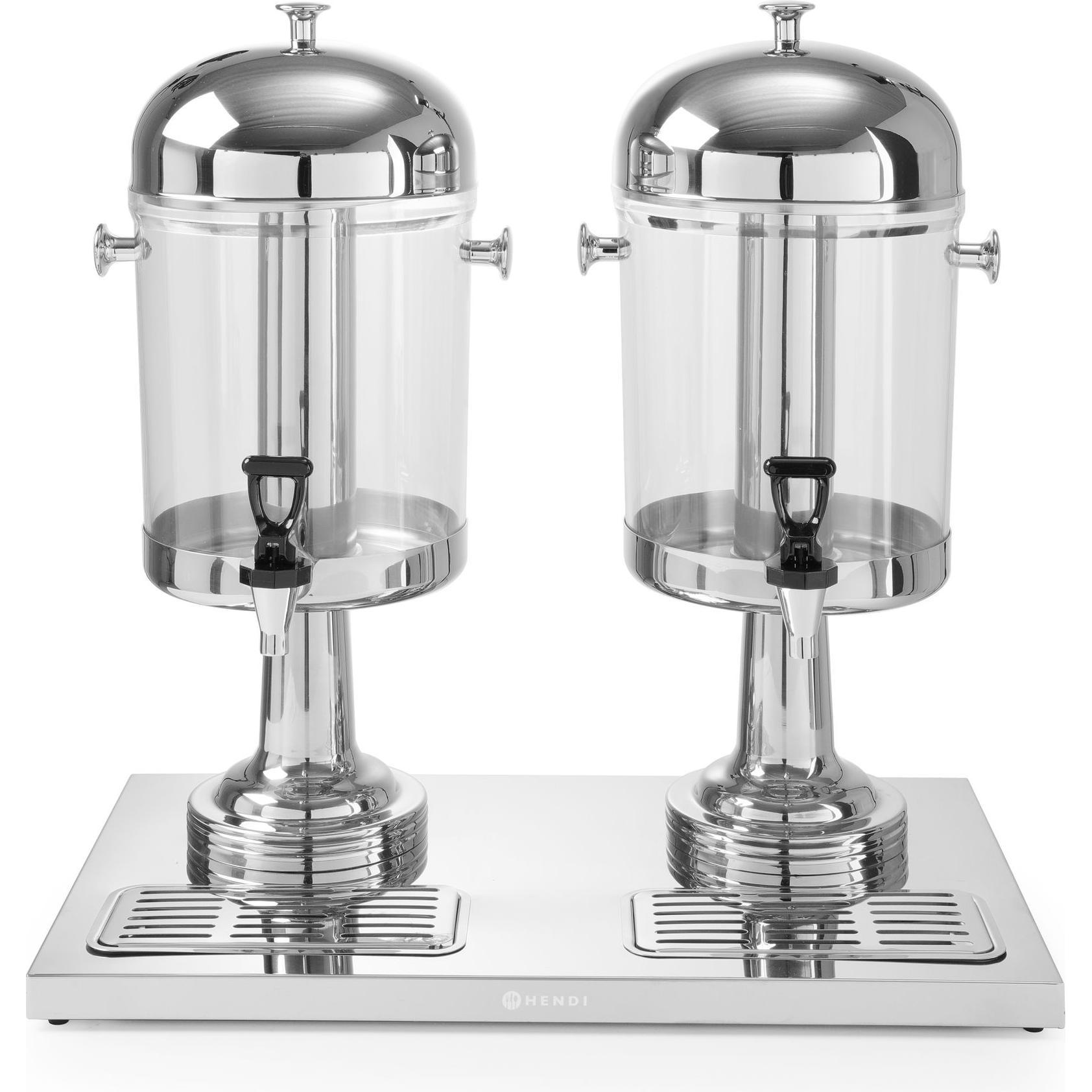 Hendi Saftspender 2x8 l PC Edelstahl, Getränkespender, Silber