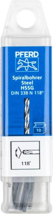 Produktbild Pferd SPB DIN 338 HSSG N 1,5 STEEL 25203511 Stahl Spiralbohrer Gesamtlänge 40 (1.5 Millimeter)
