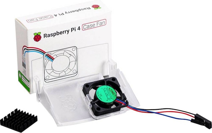 Produktbild Raspberry Pi Pi® RB-Case-Fan Aktiver Lüfter Passend für (Entwicklungskits): Pi Weiss