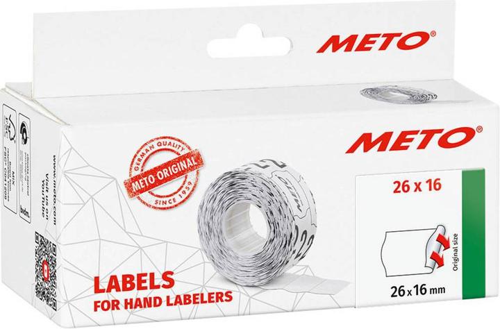 Produktbild METO Preis-Etiketten 9506169 Permanent Etiketten-Breite: 26 mm Etiketten-Höhe: 16 mm Rot 1 St.