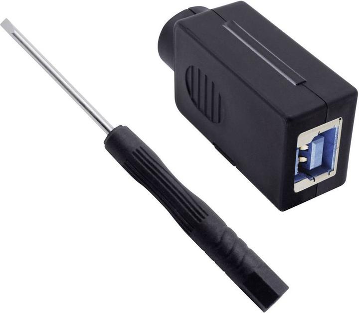 Actual product image Quadrios USB 3.0 modular socket set, type B socket, straight 2001C205 Content: 1 pc.