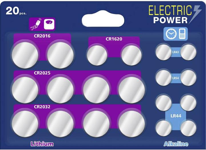 Image du produit Varta Énergie électrique (20 pcs, AG10, CR1620, CR2016, CR2025, CR2032, LR43)