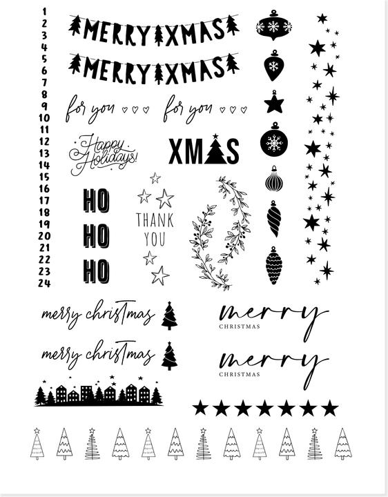 Produktbild I Am Creative I AM CREA Kerzentattoo A4 4010.71 Xmas I (1 x)