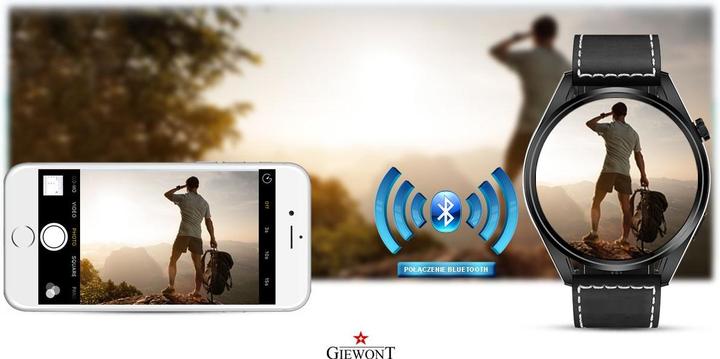 Actual product image Giewont Smartwatch Smartwatch GW450-2 Czarny + Pasek Czarny Skórzany (39.90 mm, 3G)