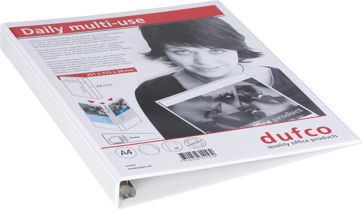 Actual product image Dufco Ring binder 2.8 cm, White (A4, 28 mm, 1 pcs.)