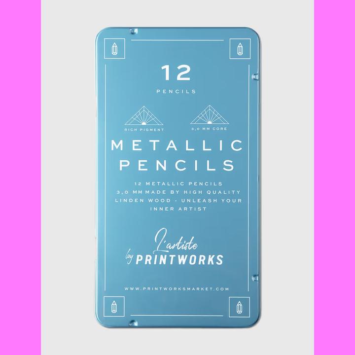 Image du produit Printworks Crayons 12 couleurs métalliques (12 x)