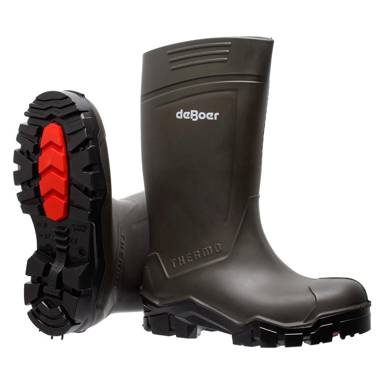 De Boer Workwear, Werkschoenen, De Boer Werklaars Thermo Groen, Beveiligd S5 - Maat 46 (S5, 46)