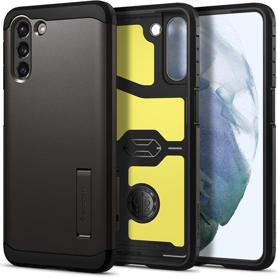 Spigen Tough Armor (Samsung Galaxy S21, Samsung Galaxy S21 5G), Smartphone Hülle, Grau