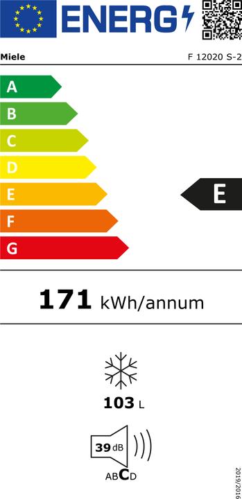 Energy Label Miele F 12020 S-2 (Stand-alone, 103 l)