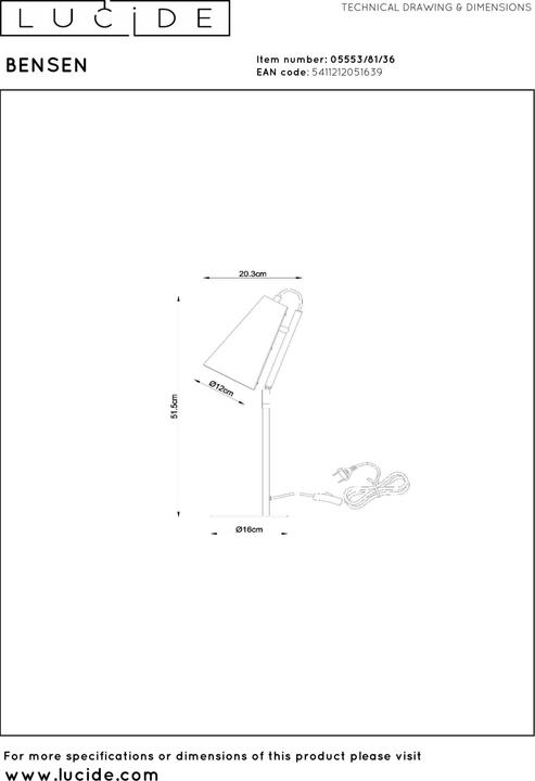 Produktbild Lucide Bensen (E14)