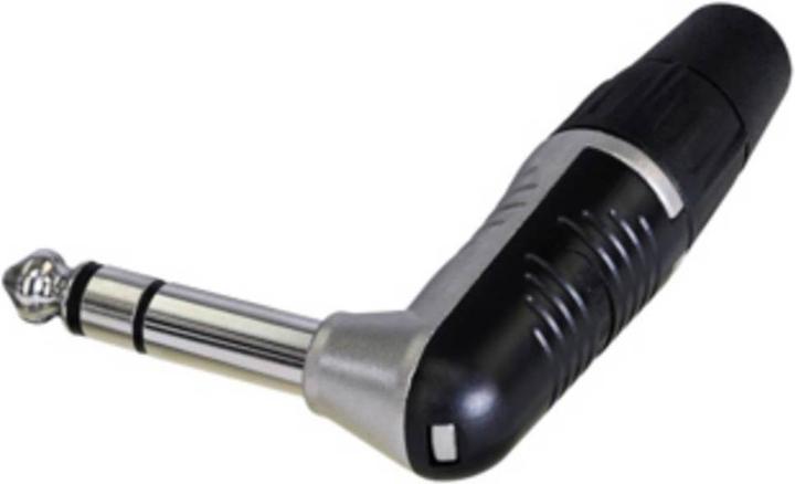Productafbeelding Rean 3-polige, haakse 6,35 mm stekker, behuizing, vergulde contacten