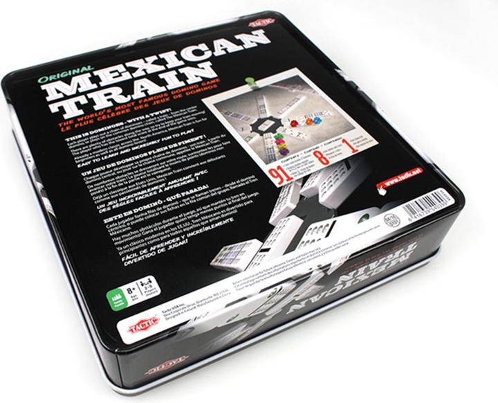 Produktbild Tactic Mexican Train Tin Box (Deutsch, Englisch, Französisch, Italienisch, 2 - 8 Spieler)