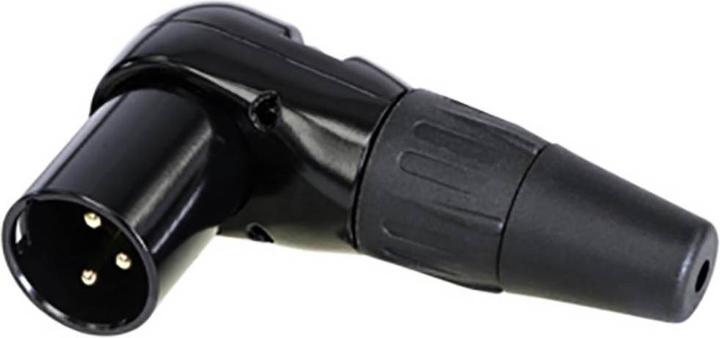 Image du produit Rean Connecteur de câble coudé 3 pôles, boîtier chromé, contacts plaqués or